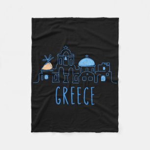 Europe Greece Athens Santorini Family Vacation Sou Fleece Blanket