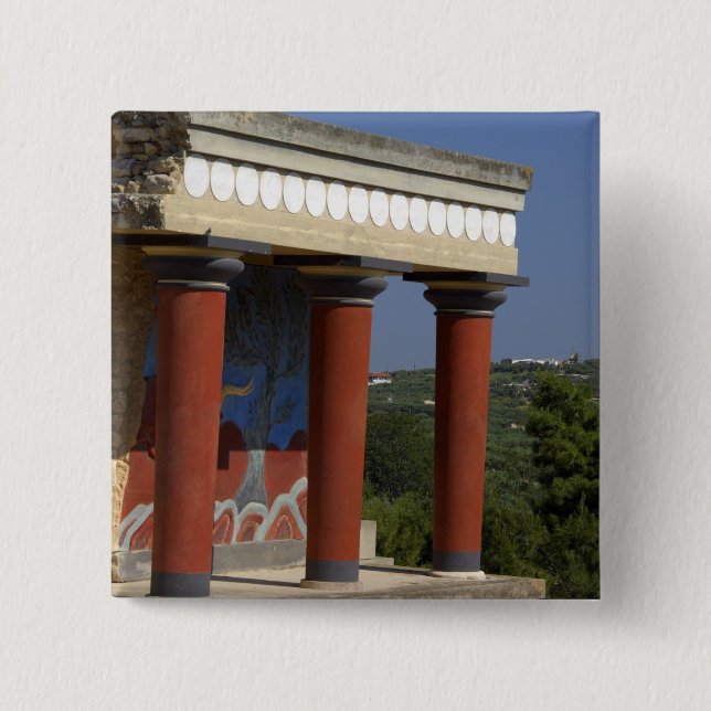 Europe, Greece, Crete (aka Kriti), Heraklion 15 Cm Square Badge (Front)