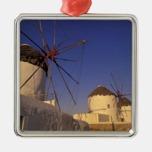 Europe, Greece, Cyclades Islands, Mykonos, 2 Metal Tree Decoration