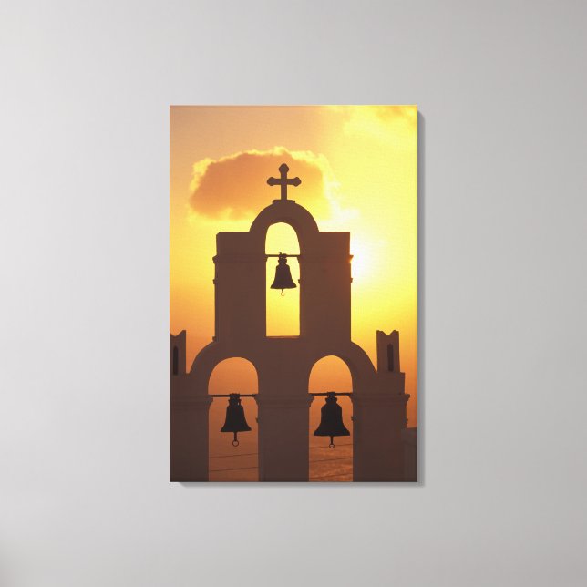 Europe, Greece, Cyclades Islands, Santorini, Canvas Print (Front)