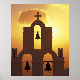 Europe, Greece, Cyclades Islands, Santorini, Poster