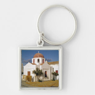 Europe, Greece, Mykonos. Fishing nets dry on the Key Ring
