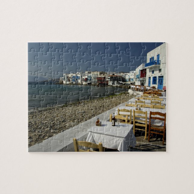 Europe, Greece, Mykonos. Views of the seaside Jigsaw Puzzle (Horizontal)
