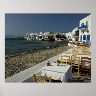 Europe, Greece, Mykonos. Views of the seaside Poster