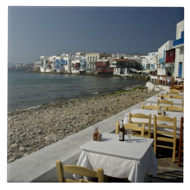 Europe, Greece, Mykonos. Views of the seaside Tile (Front)