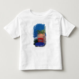 Europe, Greece, Santorini. Terrace with sea view Toddler T-Shirt