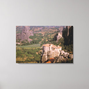 Europe, Greece, Thessaly, Meteora, Kastraki. Canvas Print