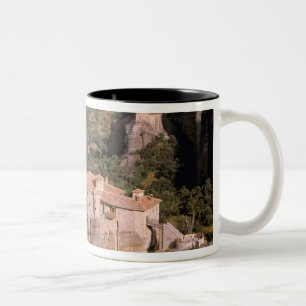 Europe, Greece, Thessaly, Meteora, Kastraki. Two-Tone Coffee Mug