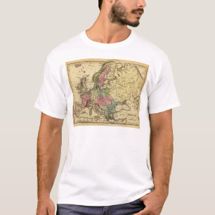 Europe Hand Coloured Atlas Map 2 T-Shirt