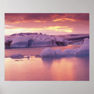 Europe, Iceland, Jokulsarlon lagoon Poster