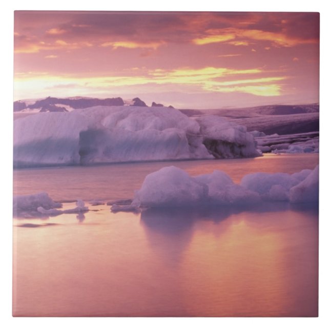 Europe, Iceland, Jokulsarlon lagoon Tile (Front)