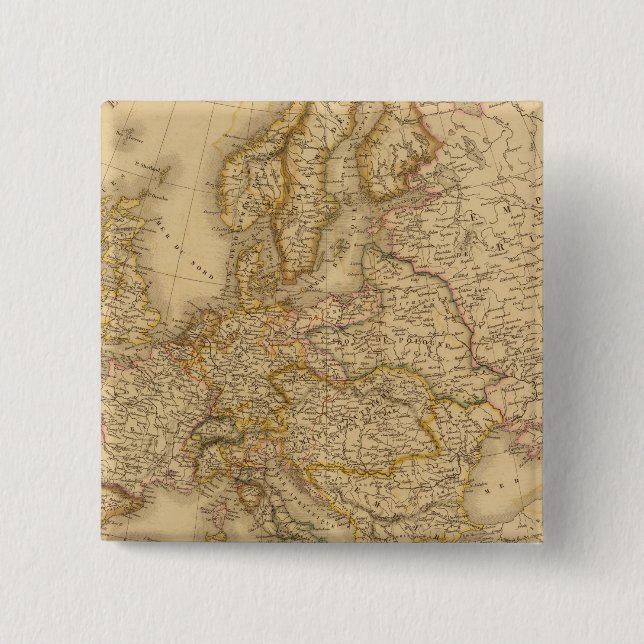 Europe in 1789 15 cm square badge (Front)