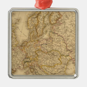 Europe in 1789 metal tree decoration