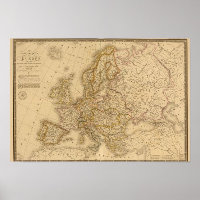 Europe in 1789 poster (Front)