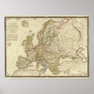 Europe in 1789 poster
