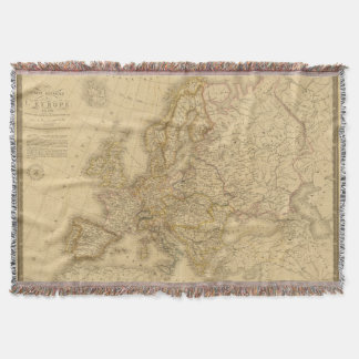 Europe in 1813 throw blanket