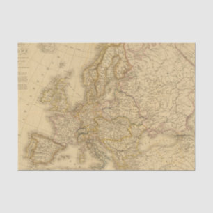 Europe in 1813 tissue paper