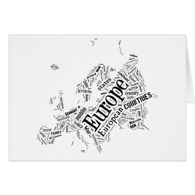 Europe in Tagxedo (Front Horizontal)