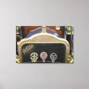 Europe, Ireland, Dublin. Vintage auto, White Canvas Print