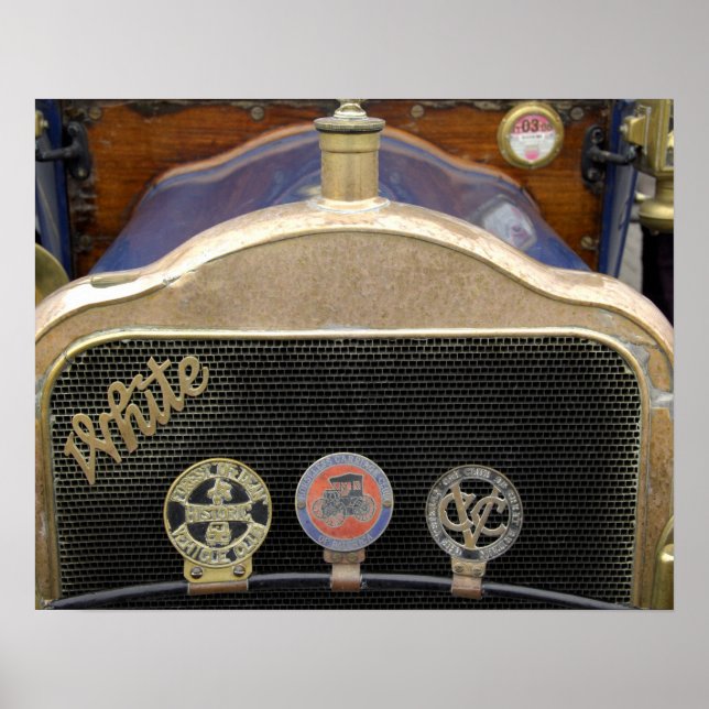 Europe, Ireland, Dublin. Vintage auto, White Poster (Front)