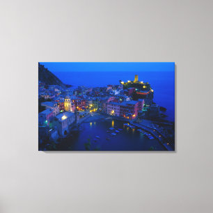 Europe, Italy, Cinque Terre, Vernazza. Hillside Canvas Print