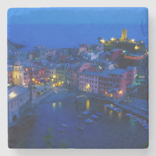 Europe, Italy, Cinque Terre, Vernazza. Hillside Stone Coaster