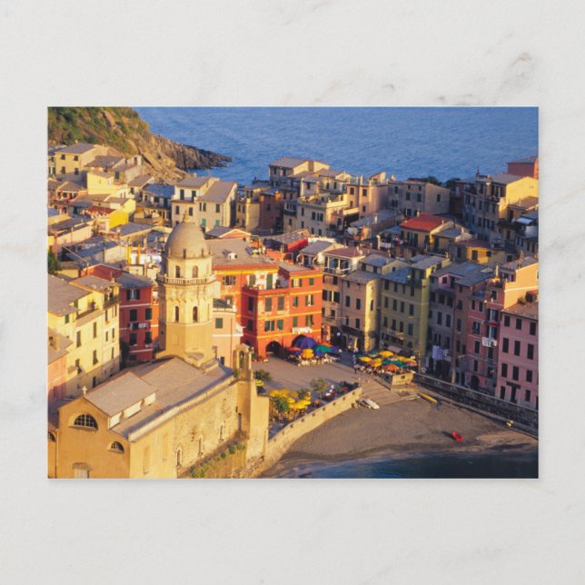 Europe, Italy, Cinque Terre. Village of Vernazza Postcard (Front)