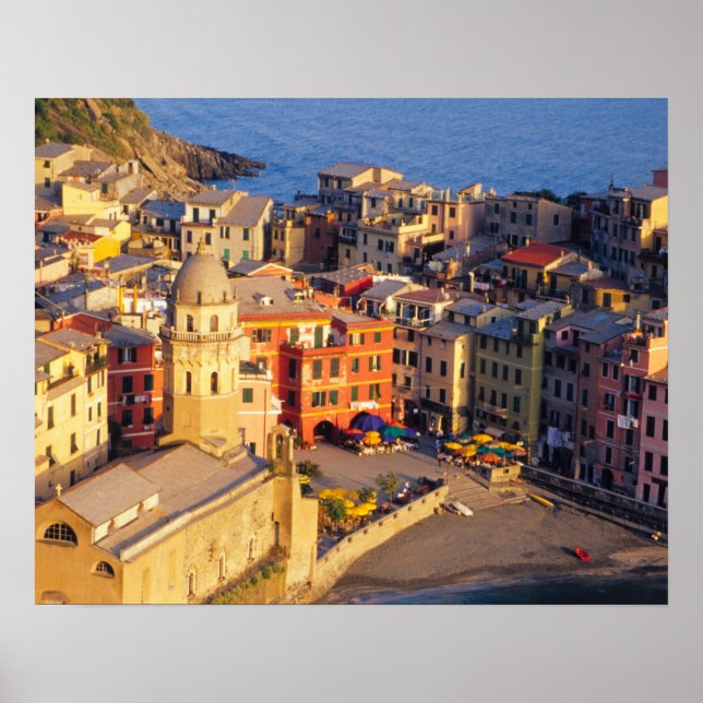 Europe, Italy, Cinque Terre. Village of Vernazza Poster (Front)
