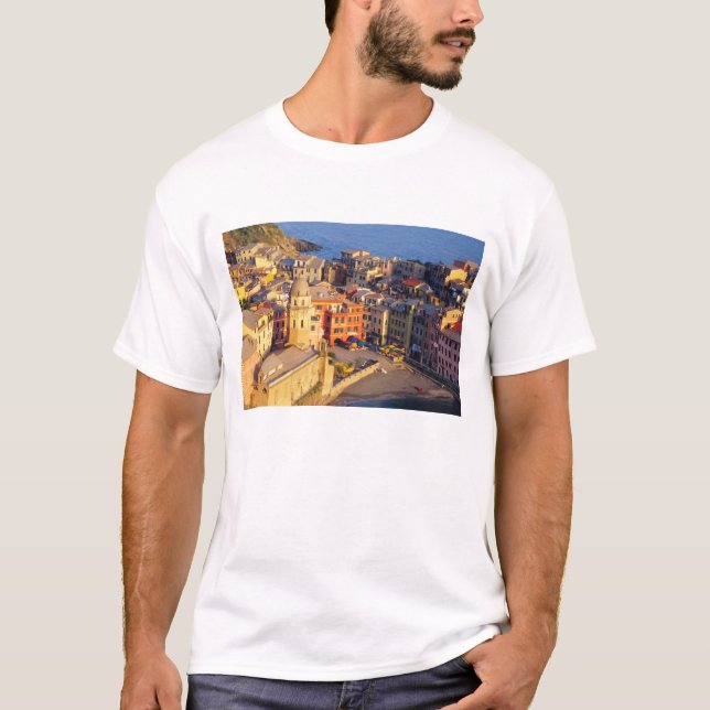 Europe, Italy, Cinque Terre. Village of Vernazza T-Shirt (Front)