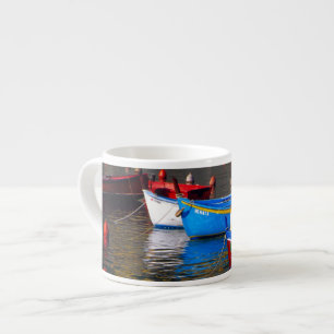 Europe, Italy, Cinque Terry, boats in Vernazza Espresso Cup