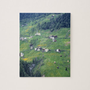 Europe, Italy, Dolomite Alps. This tiny village Jigsaw Puzzle