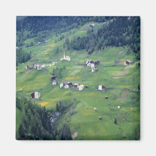 Europe, Italy, Dolomite Alps. This tiny village Magnet