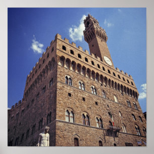 Europe, Italy, Florence. The mediaeval Plazzo Poster