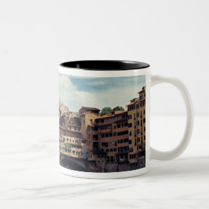 Europe, Italy, Florence. The Ponte Vecchio Two-Tone Coffee Mug