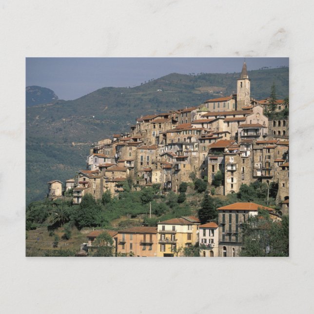 Europe, Italy, Liguria, Apricale. Riviera Di Postcard (Front)