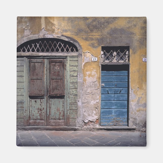 Europe, Italy, Lucca. These old doors add Magnet (Front)
