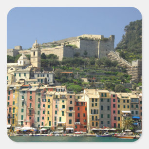 Europe, Italy, Portovenere aka Porto Venere. Square Sticker