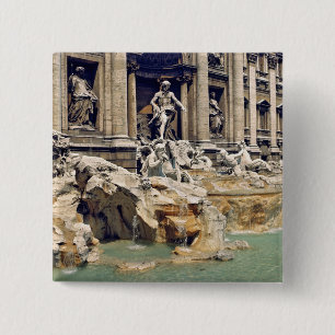 Europe, Italy, Rome. Coins litter the bottom of 15 Cm Square Badge