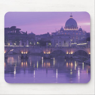 Europe, Italy, Rome. St. Peter's and Ponte Sant Mouse Mat