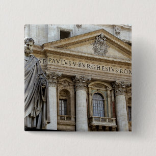 Europe, Italy, Rome. St. Peter's Basilica (aka 2 15 Cm Square Badge