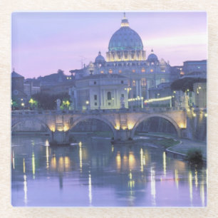 Europe, Italy, Rome, The Vatican. St. Peter's Glass Coaster