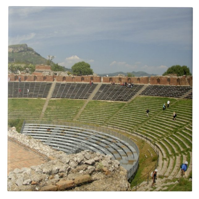 Europe, Italy, Sicily, Taormina. 3rd century 2 Tile (Front)