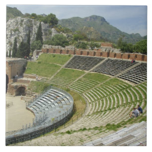 Europe, Italy, Sicily, Taormina. 3rd century Tile