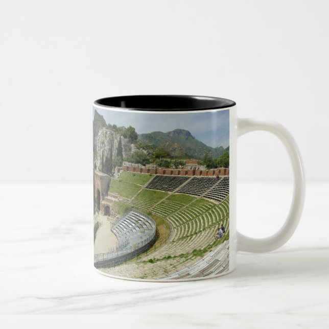 Europe, Italy, Sicily, Taormina. 3rd century Two-Tone Coffee Mug (Right)