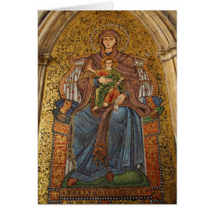 Europe, Italy, Sicily, Taormina. Madonna & child