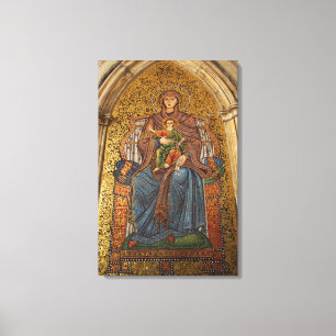 Europe, Italy, Sicily, Taormina. Madonna & child Canvas Print