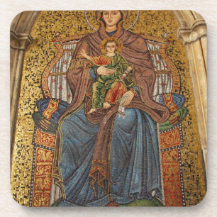 Europe, Italy, Sicily, Taormina. Madonna & child Coaster
