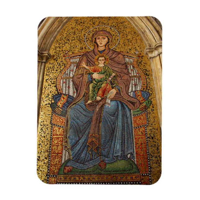 Europe, Italy, Sicily, Taormina. Madonna & child Magnet (Vertical)