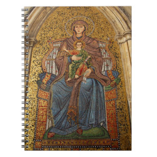 Europe, Italy, Sicily, Taormina. Madonna & child Notebook