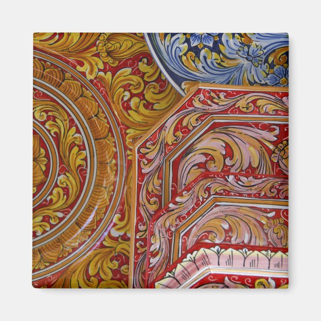 Europe, Italy, Sicily, Taormina. Traditional 2 Magnet (Front)